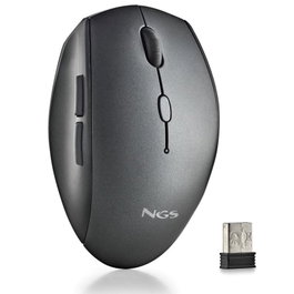 NGS Bee Ratón Inalámbrico Negro 1600 DPI